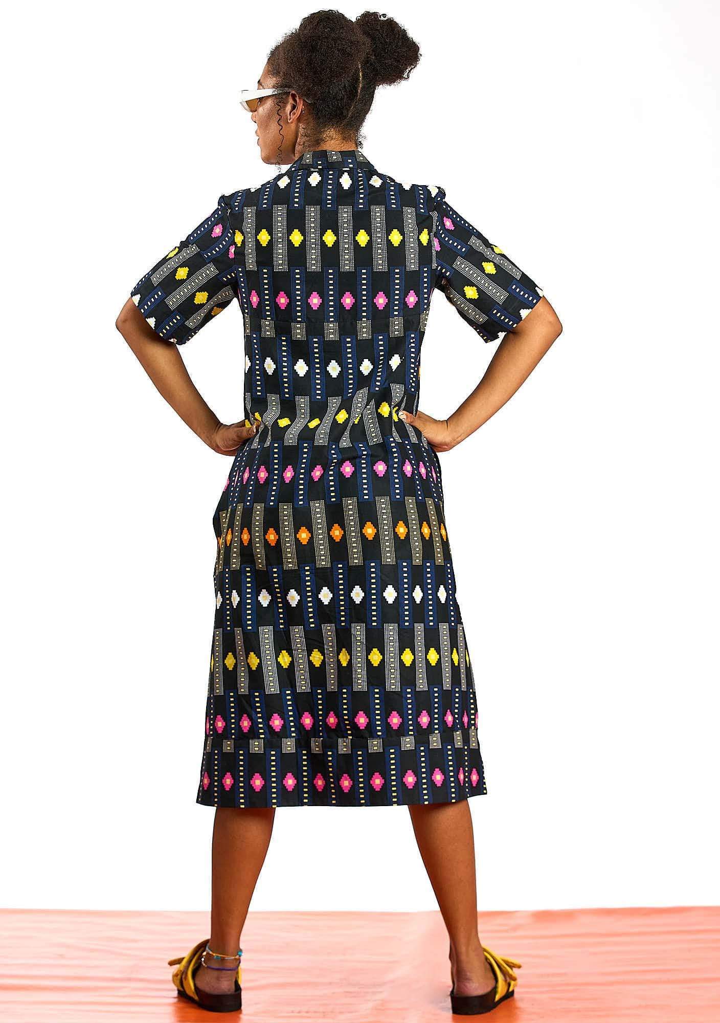 YEVU VIP Women - Dress Easy Midi - Black Diamond