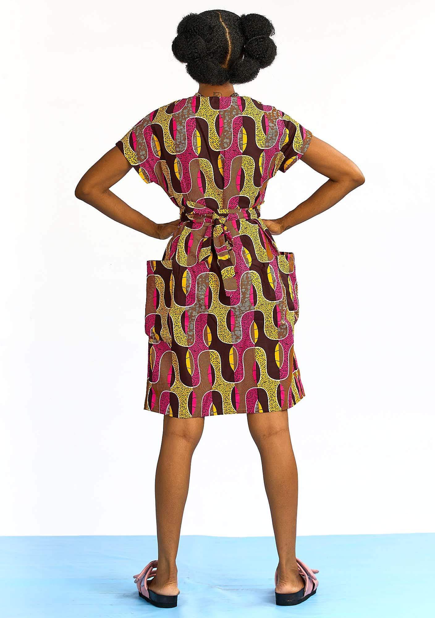 YEVU VIP Women - Dress Half Length Wrap Dress - Peanut Butter