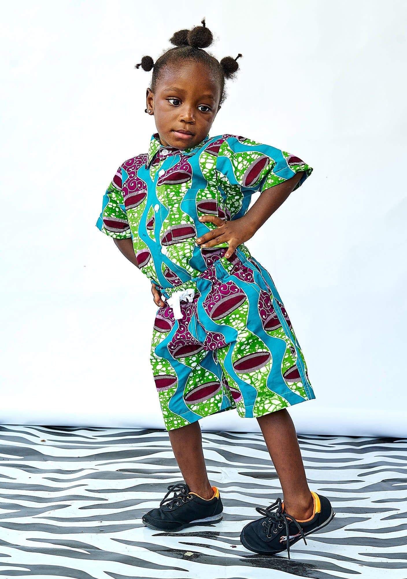 Ghana Made African Print Kids Tops (old)