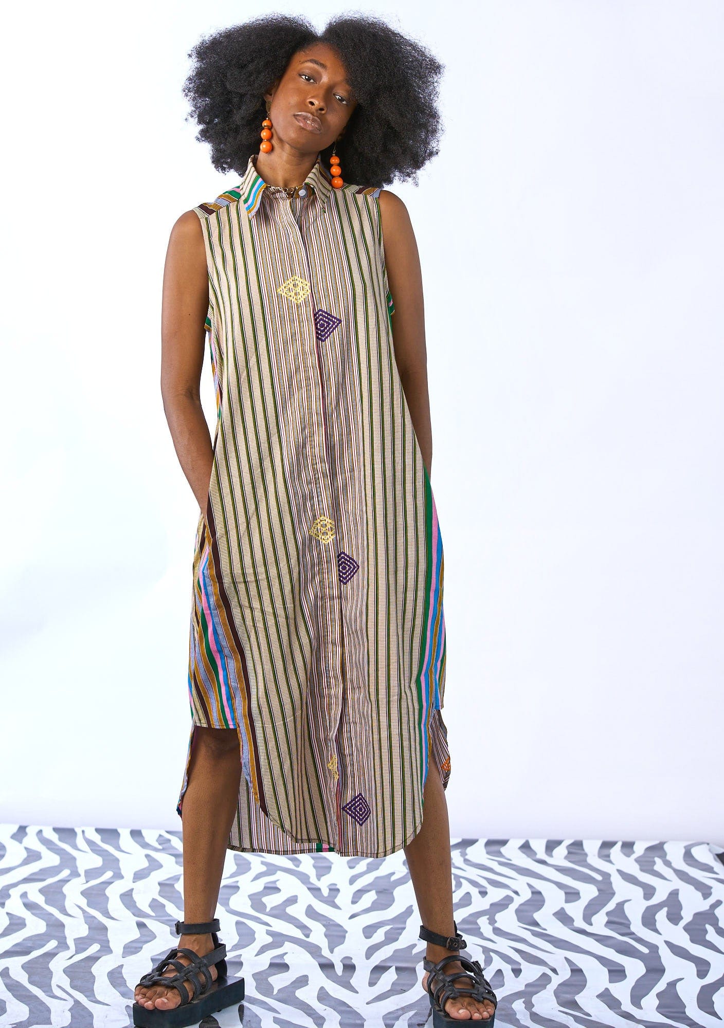 YEVU VIP Women - Dress Panelled Shirt Dress - Volta