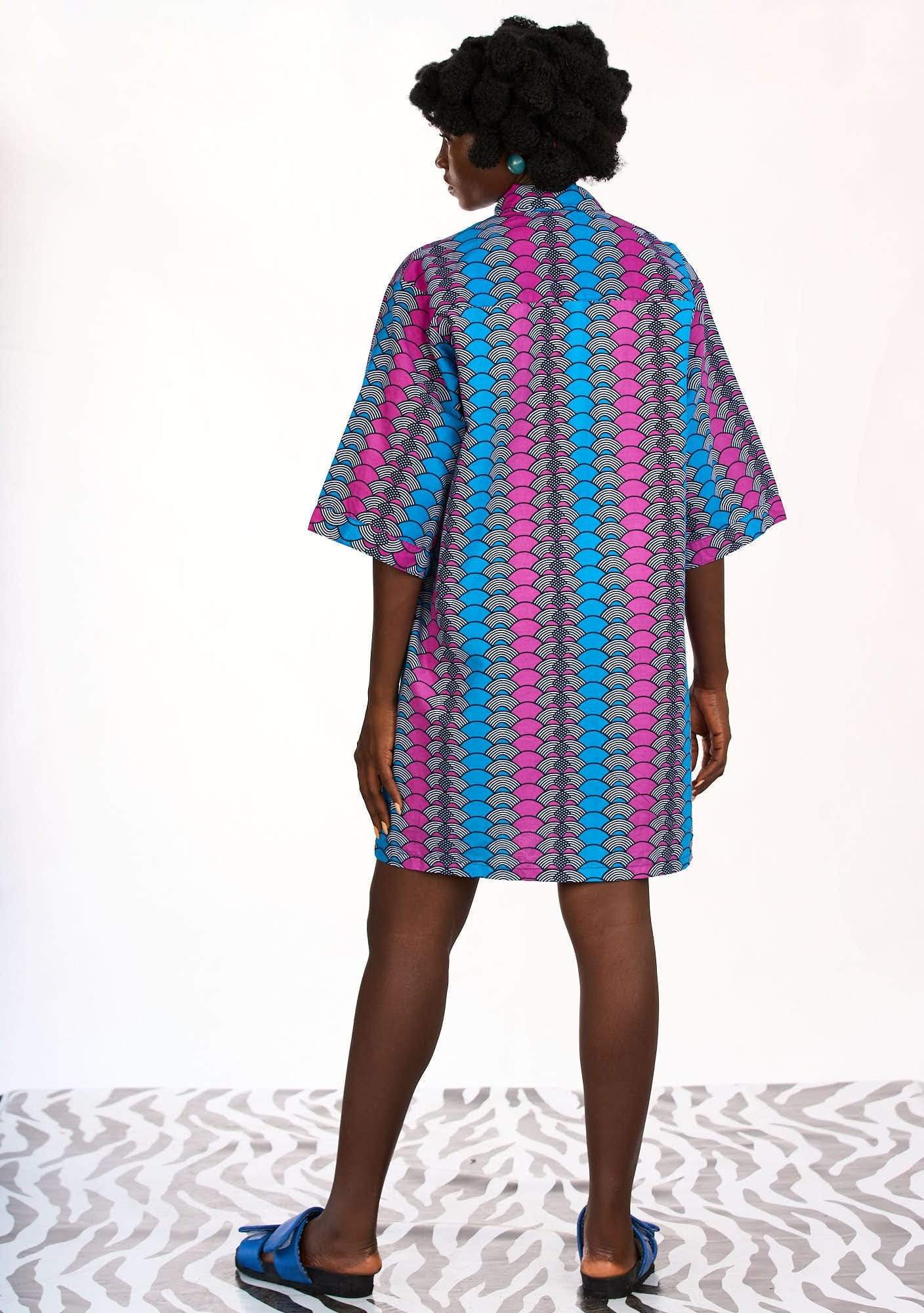 YEVU VIP Women - Dress Pocket Shirt Dress - Python
