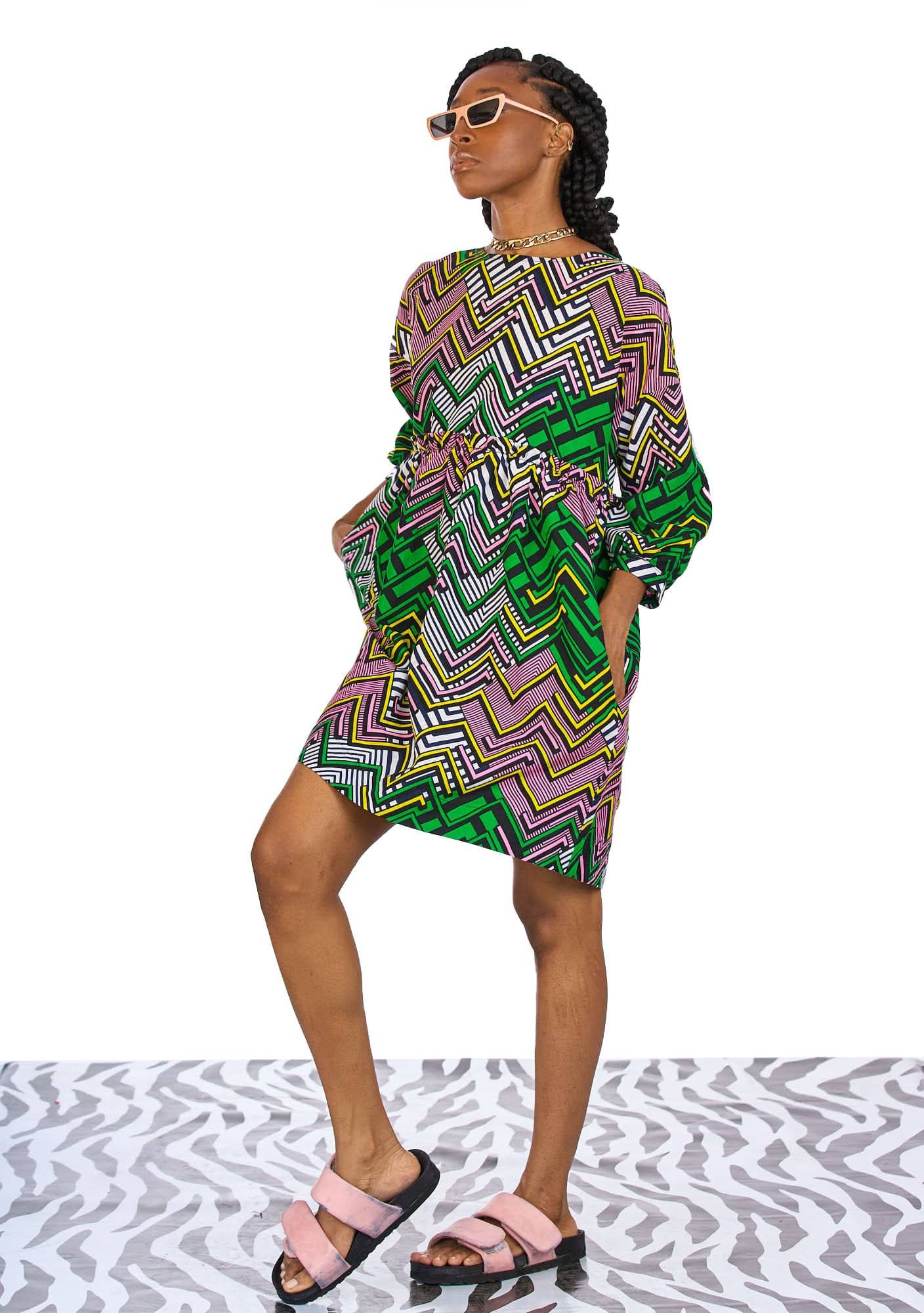 YEVU VIP Women - Dress Smock Dress - Maze